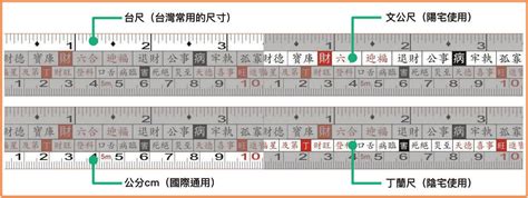 紅字文公尺风水尺寸表